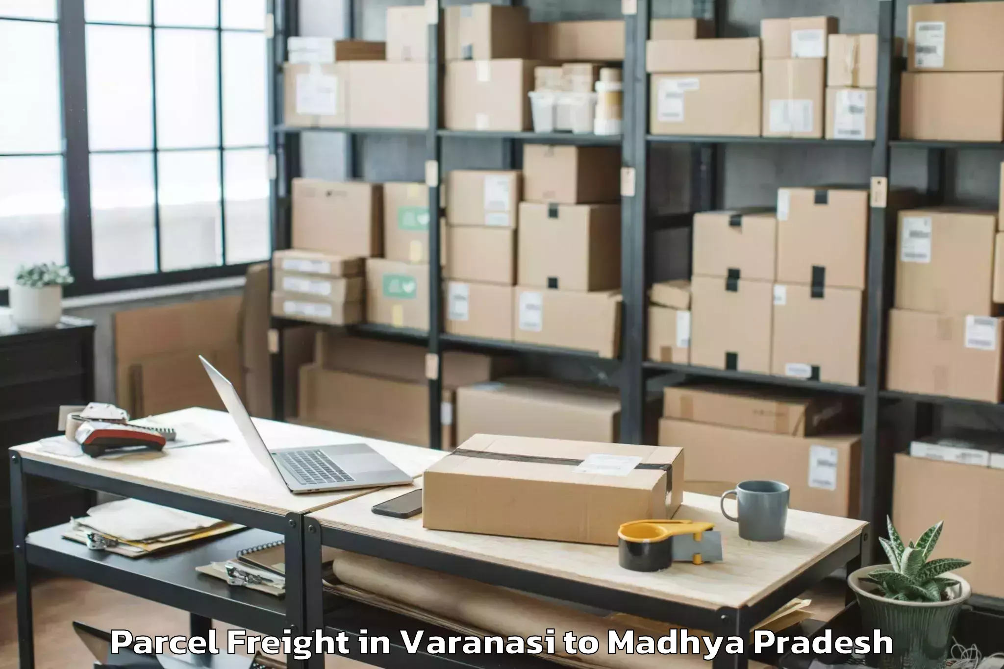 Top Varanasi to Pandhurna Parcel Freight Available